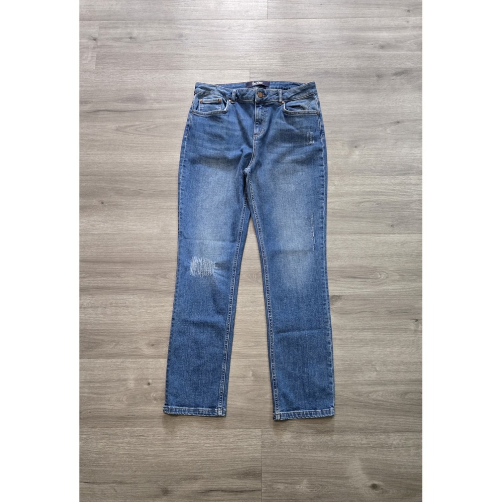 Boden The Cavendish Girlfriend Jeans Distressed Womens US Size 10 UK Size 14